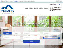 Tablet Screenshot of primusimobiliaria.com.br